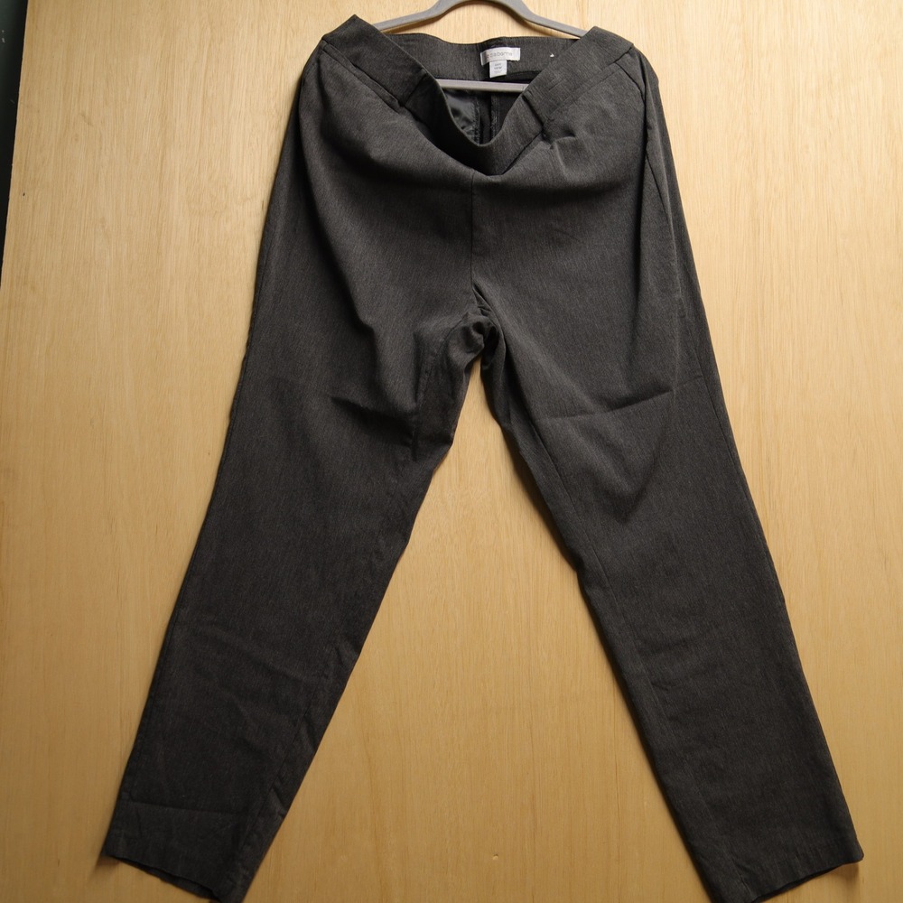 Liz Claiborne Amy Gray Straight Leg Dress Pants Womens 18W Charcoal Heather